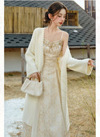 Adriata Pearl Chain Baroque Royalcore Dress