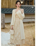 Adriata Pearl Chain Baroque Royalcore Dress