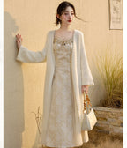 Adriata Pearl Chain Baroque Royalcore Dress