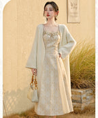 Adriata Pearl Chain Baroque Royalcore Dress