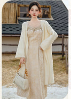 Adriata Pearl Chain Baroque Royalcore Dress