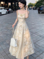 Adriata Pearl Chain Baroque Royalcore Dress